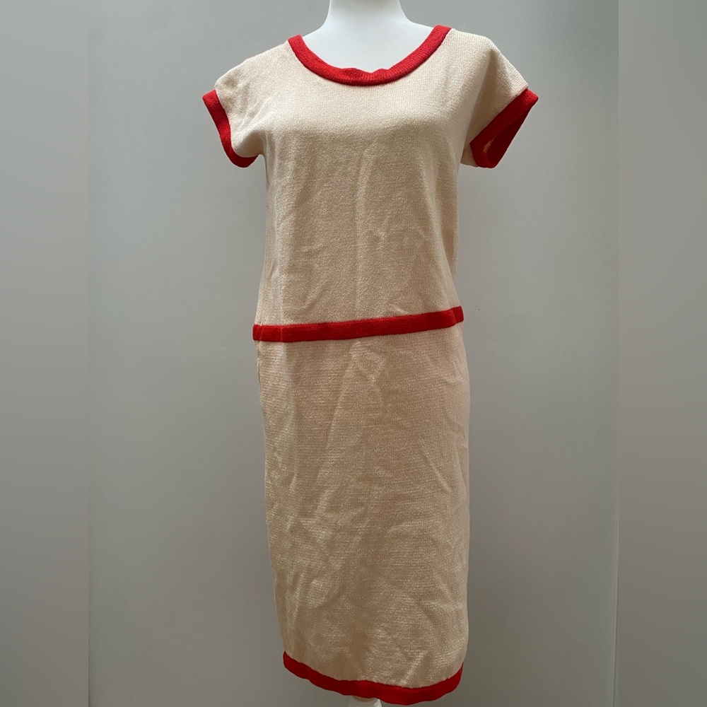 Vintage St John Midi Dress Color Block Trim from Palm Springs